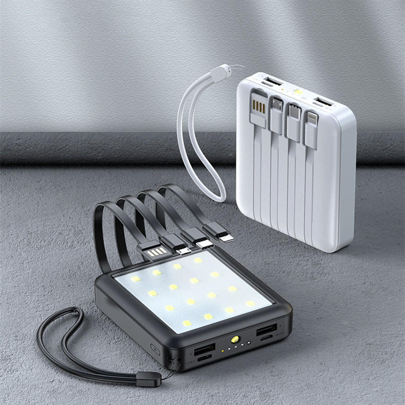 Dual Usb Output Dual Input Strong Light Camping Lamp Mini 20000mah Power Banks 20000mah