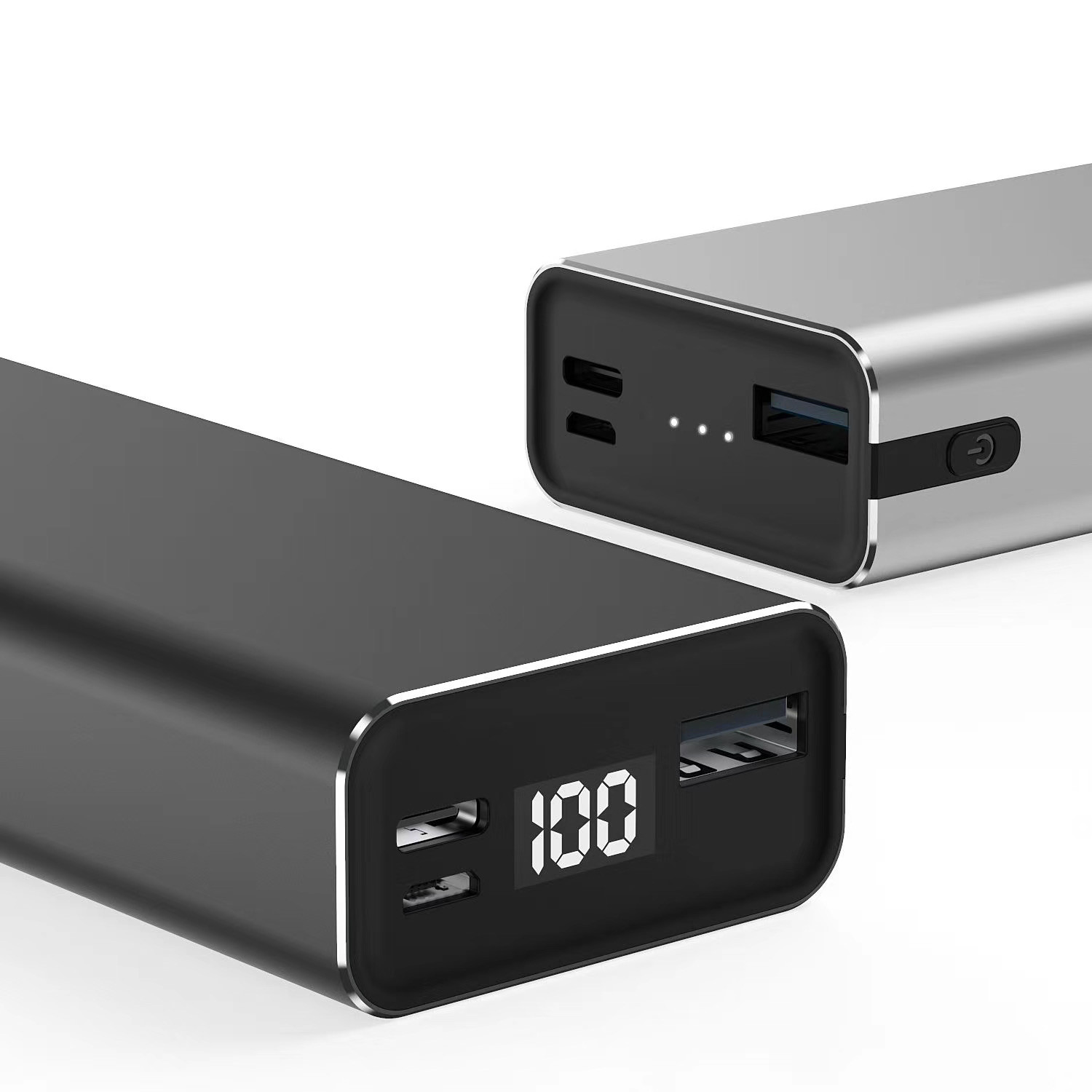 Metal Case 10000mah Mobile Phone Portable Charger Dual USB Output Power Bank
