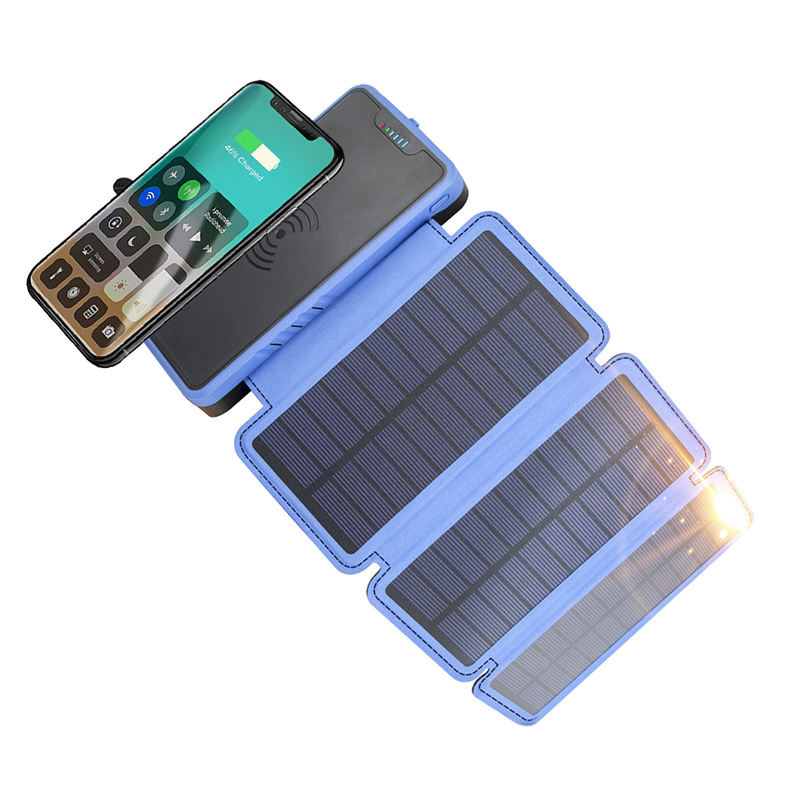 Outdoor Folding Foldable Waterproof Solar Panel Power Bank Dual USB Fast Charger